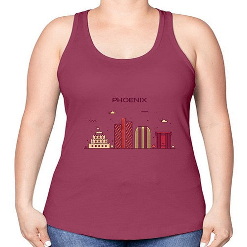 Phoenix 1614# - cities -Racerback Tank