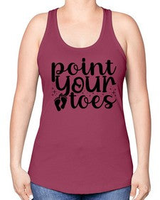 Point your toes 172# - ballet -Racerback Tank