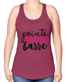 Pointe me to the barre 173# - ballet -Racerback Tank
