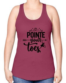 Pointe your toes 177# - ballet -Racerback Tank