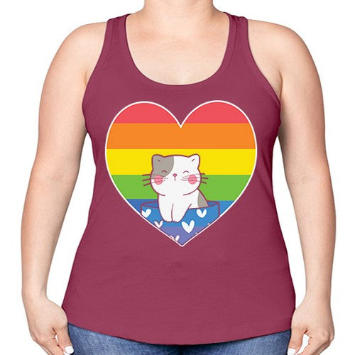 Pride Cat LGBT Kawaii Cats Anime 276# - anime -Racerback Tank