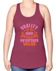 Quality service wnmatched value Style 347# - cleaner -Racerback Tank