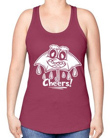 Rainy cheers 205# - cartoon general -Racerback Tank