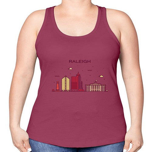 Raleigh 1710# - cities -Racerback Tank
