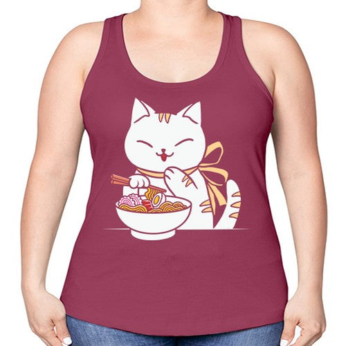 Ramen Cat Kawaii Anime Tee Japanese 280# - anime -Racerback Tank