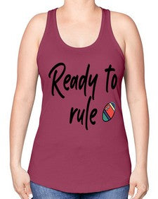 Ready to rule 739# - graduation -Racerback Tank
