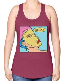 Relax 1013# - art pop art -Racerback Tank
