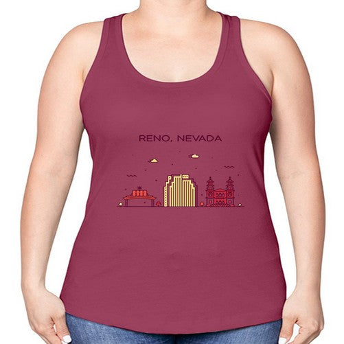 Reno 1714# - cities -Racerback Tank