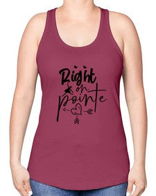Right on pointe 181# - ballet -Racerback Tank