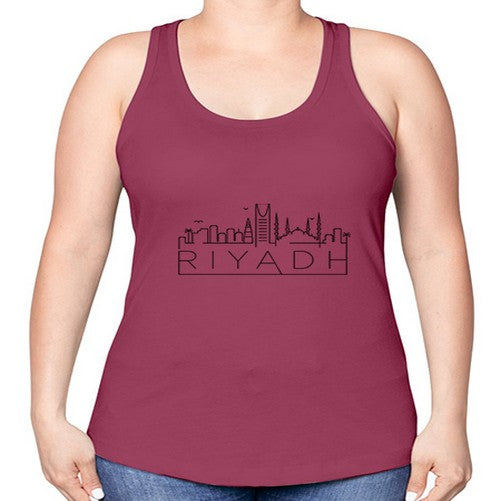 Riyadh Minimal Skyline 1738# - cities -Racerback Tank