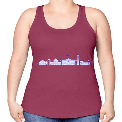 Rome 1751# - cities -Racerback Tank
