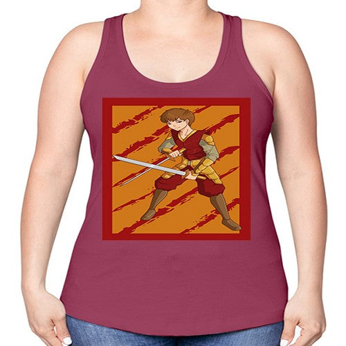 Samurai boy 95# - anime -Racerback Tank