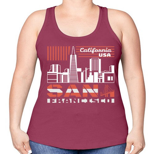 San Francisco 1777# - cities -Racerback Tank