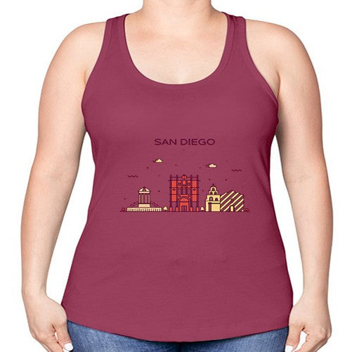 SanDiego 1787# - cities -Racerback Tank