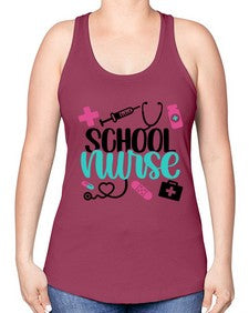 School Nurse Style Style 1378# - nurse -Racerback Tank