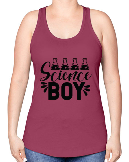 Science Boy 140# - general science -Racerback Tank