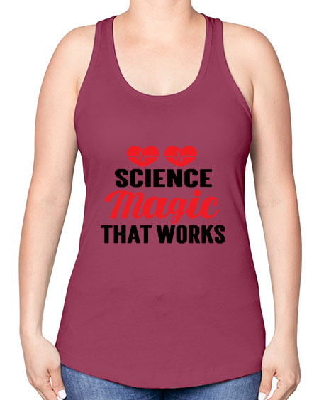 Science Magic that works 75# - general science -Racerback Tank