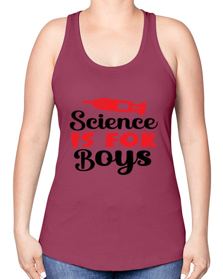 Science is for Boys 109# - general science -Racerback Tank