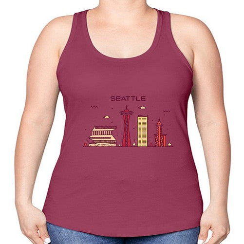 Seattle 1810# - cities -Racerback Tank