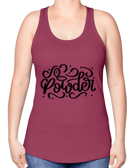 SinglePowder Style 24# - beauty - fashion -Racerback Tank