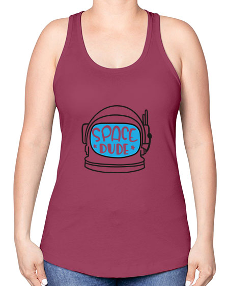 Spacedude 12# - space -Racerback Tank