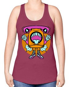 Spooky voices 232# - cartoon general -Racerback Tank
