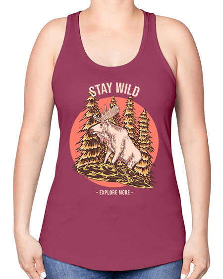 Stay Wild 16# - nature -Racerback Tank