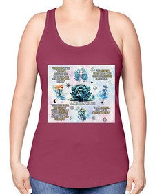 Straight Aquarius 468# - aquarius -Racerback Tank