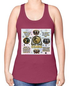Straight Gemini 472# - gemini -Racerback Tank