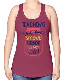 Teaching Second Grade 936# - second grade -Racerback Tank