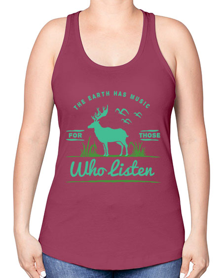 The Earth Has Music 15# - nature -Racerback Tank