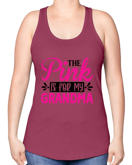 The Pink is for My Grandma 2# - breast cancer -Racerback Tank
