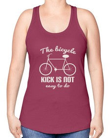 The bicycle kick is not easy to do 3# - bicycle -Racerback Tank