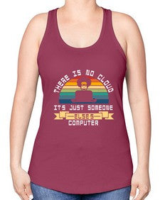 There is no cloud 11# - computer -Racerback Tank