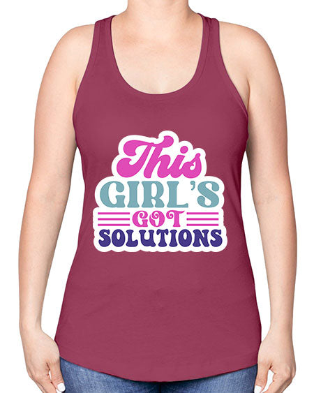 This girls got solutions 16# - general science -Racerback Tank