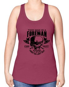 This man is 1166# - skull and bones -Racerback Tank