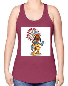 Thnksgvngindian 254# - cartoon general -Racerback Tank