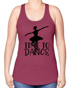 Time to dance 201# - ballet -Racerback Tank