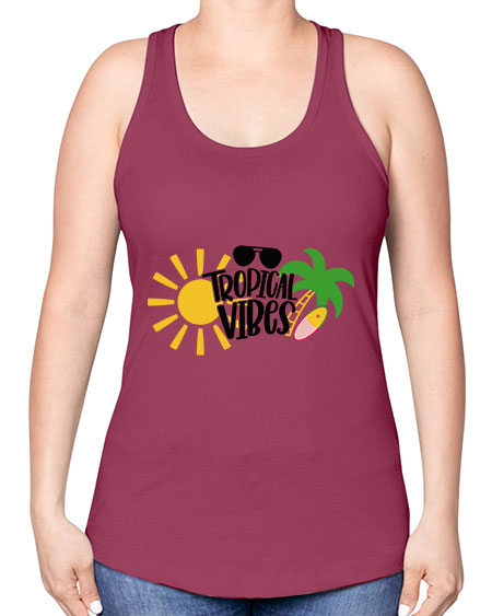 Tropical Vibes Style 9# - summer -Racerback Tank
