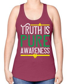 Truth is pure awareness Style 10# - Self awareness -Racerback Tank