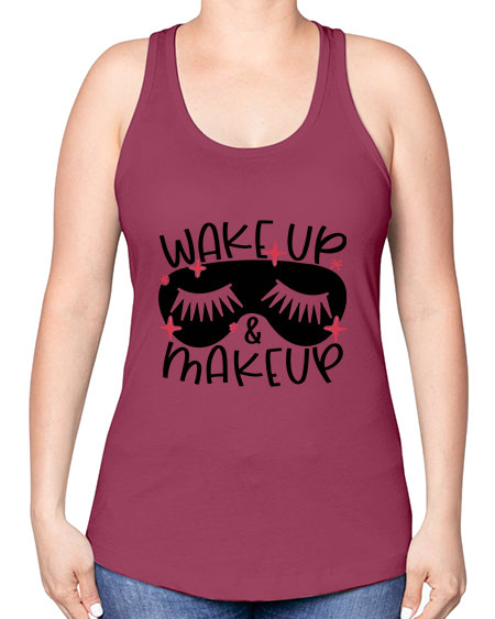 Wake Up Makeup Style 8# - beauty - fashion -Racerback Tank