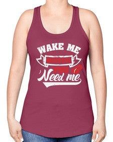 Wake me when you need me 51# - video games -Racerback Tank