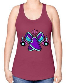 Walk the talk 261# - cartoon general -Racerback Tank