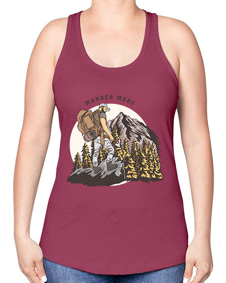 Wander More 3# - nature -Racerback Tank
