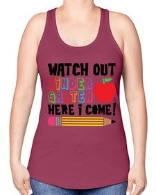 Watch Out Kindergarten 990# - kindergarten -Racerback Tank