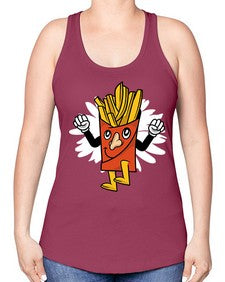 Weekend is near 265# - cartoon general -Racerback Tank