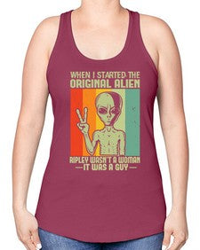 When I started the original alien 45# - ufo -Racerback Tank
