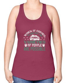 When it comes to cars only two varieties of people are possible 92# - car -Racerback Tank