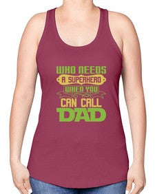 Who needs 266# - cartoon super hero -Racerback Tank