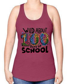 Wild about one hundred days 1011# - one hundred days -Racerback Tank